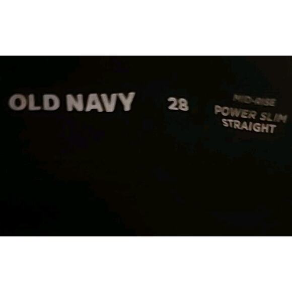 OLD NAVY NWT Womens Size 28 Mid Rise Power Slim Straight Black Jeans New A102 - Picture 4 of 5